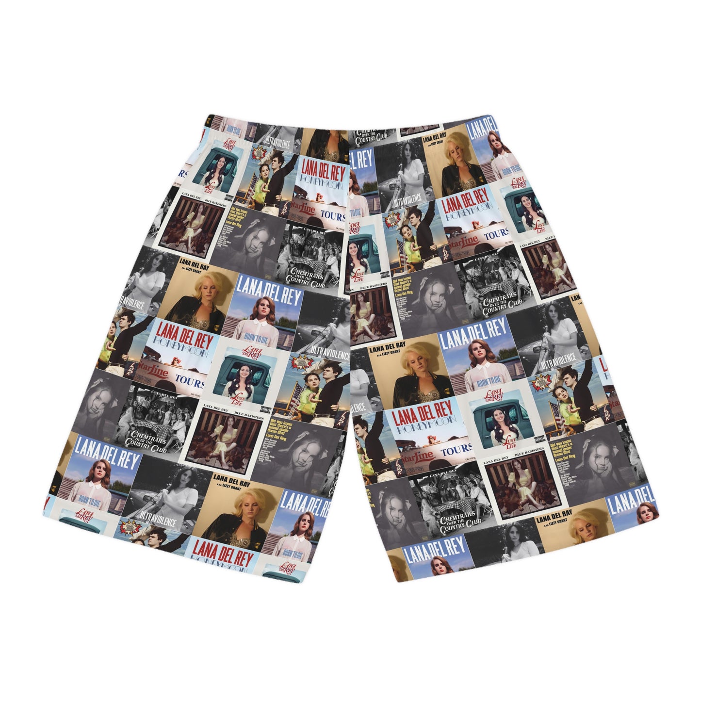 Lana Del Rey Album Cover Collage Basketball Shorts