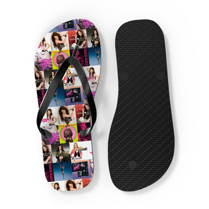 Miley Cyrus Album Cover Collage Flip Flops