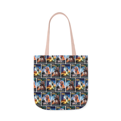 Back To The Future Movie Posters Collage Polyester Canvas Tote Bag