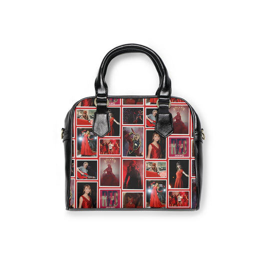 Taylor Swift Red Era Collage Shoulder Handbag
