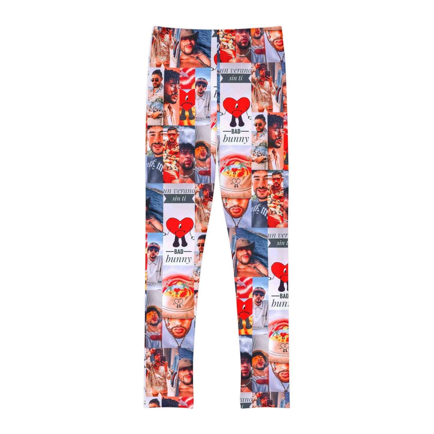 Bad Bunny Un Verano Sin Ti Photo Collage Youth Leggings