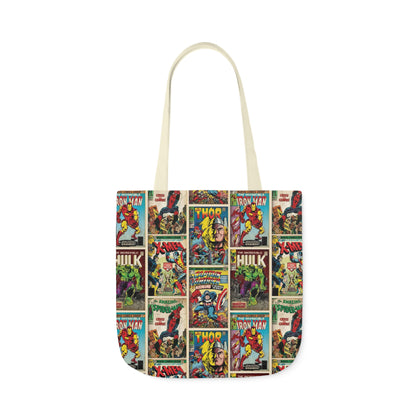 Marvel Comic Book Cover Collage Polyester Canvas Tote Bag