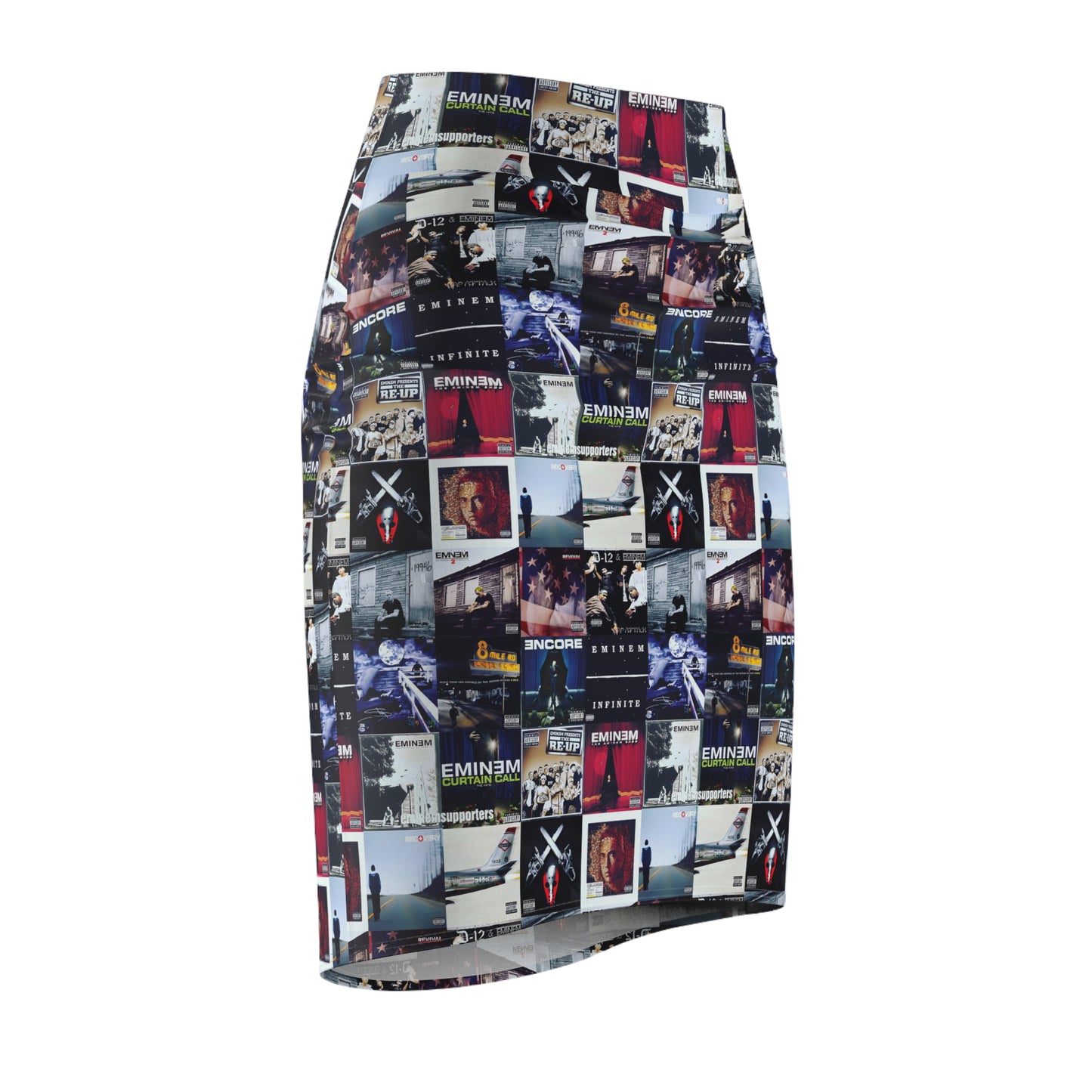 Eminem Album Art Cover Collage Women's Pencil Skirt