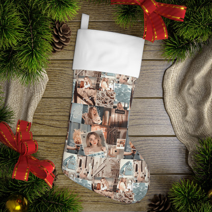 Sabrina Carpenter Peachy Princess Collage Holiday Stocking