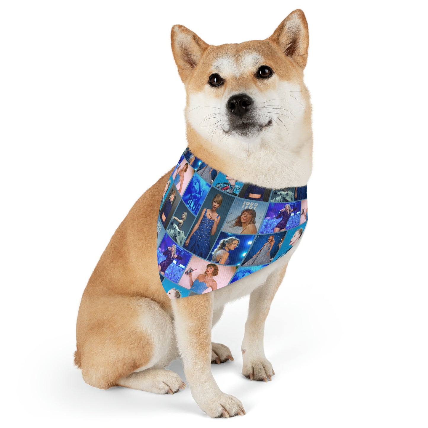 Taylor Swift Blue Aesthetic Collage Pet Bandana Collar