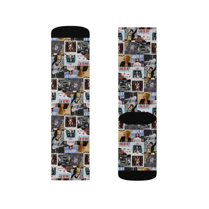 Lana Del Rey Album Cover Collage Tube Socks