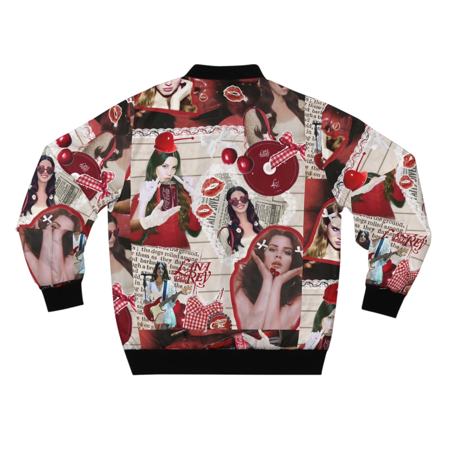 Lana Del Rey Cherry Coke Collage Men's Bomber Jacket