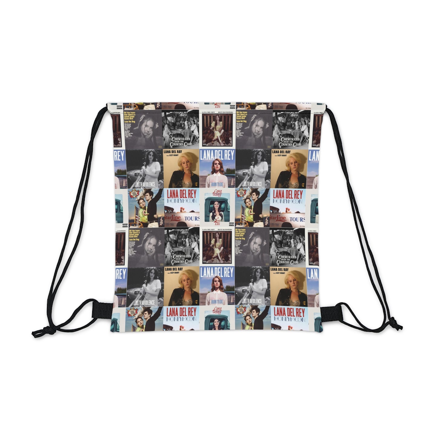 Lana Del Rey Album Cover Collage Outdoor Drawstring Bag