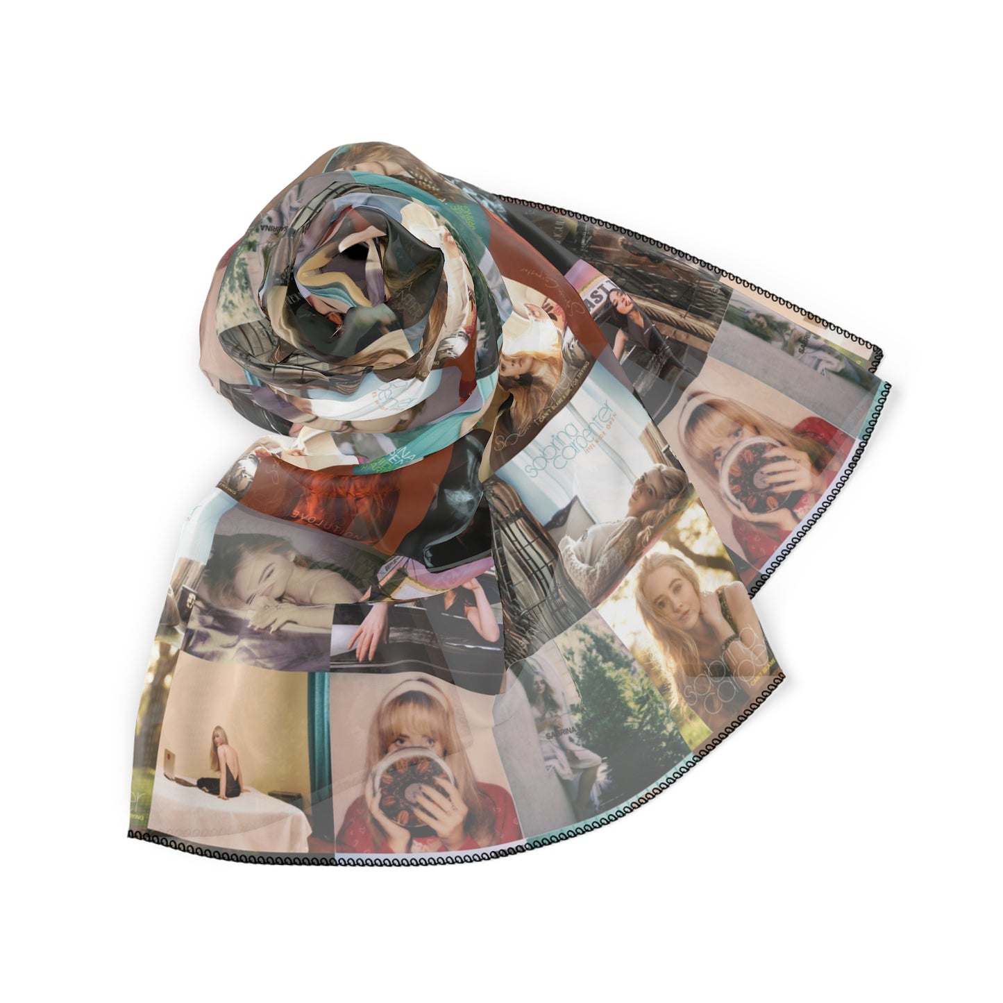 Sabrina Carpenter Album Cover Collage Poly Scarf