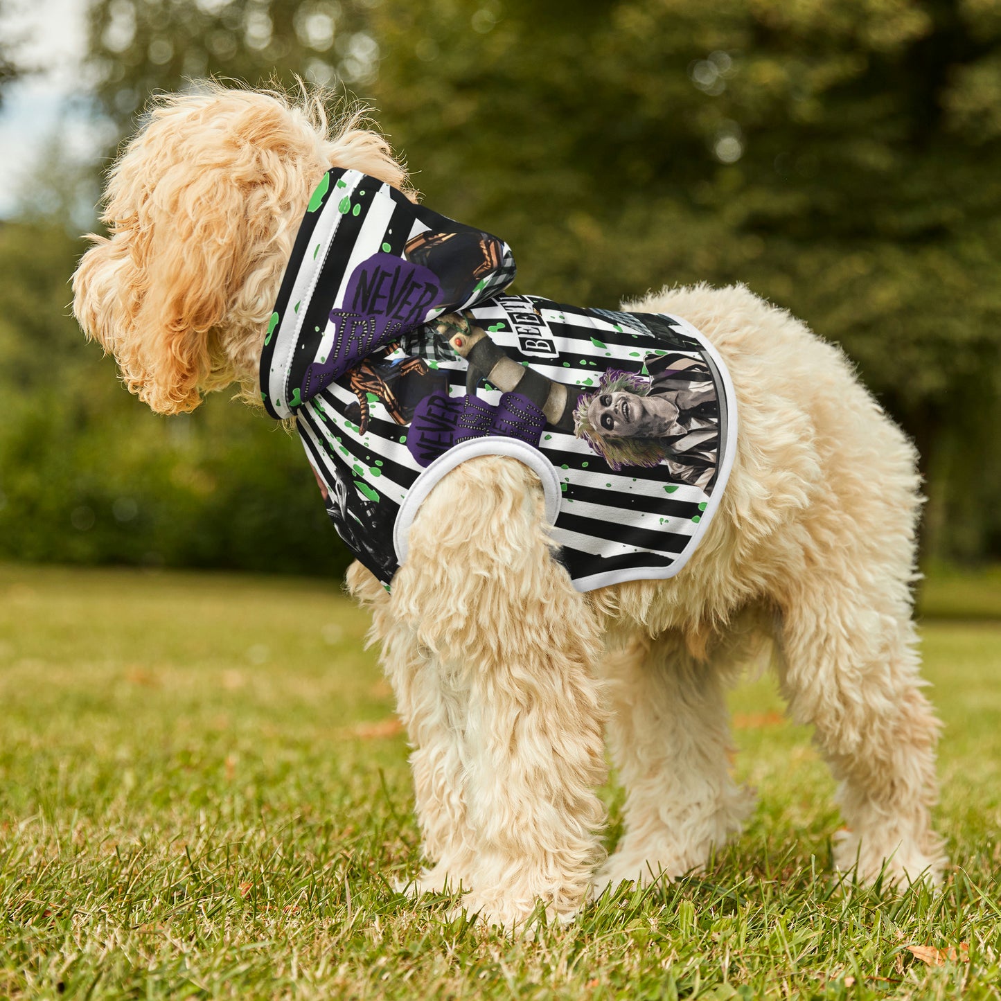 Beetlejuice Strange And Unusual Collage Pet Hoodie