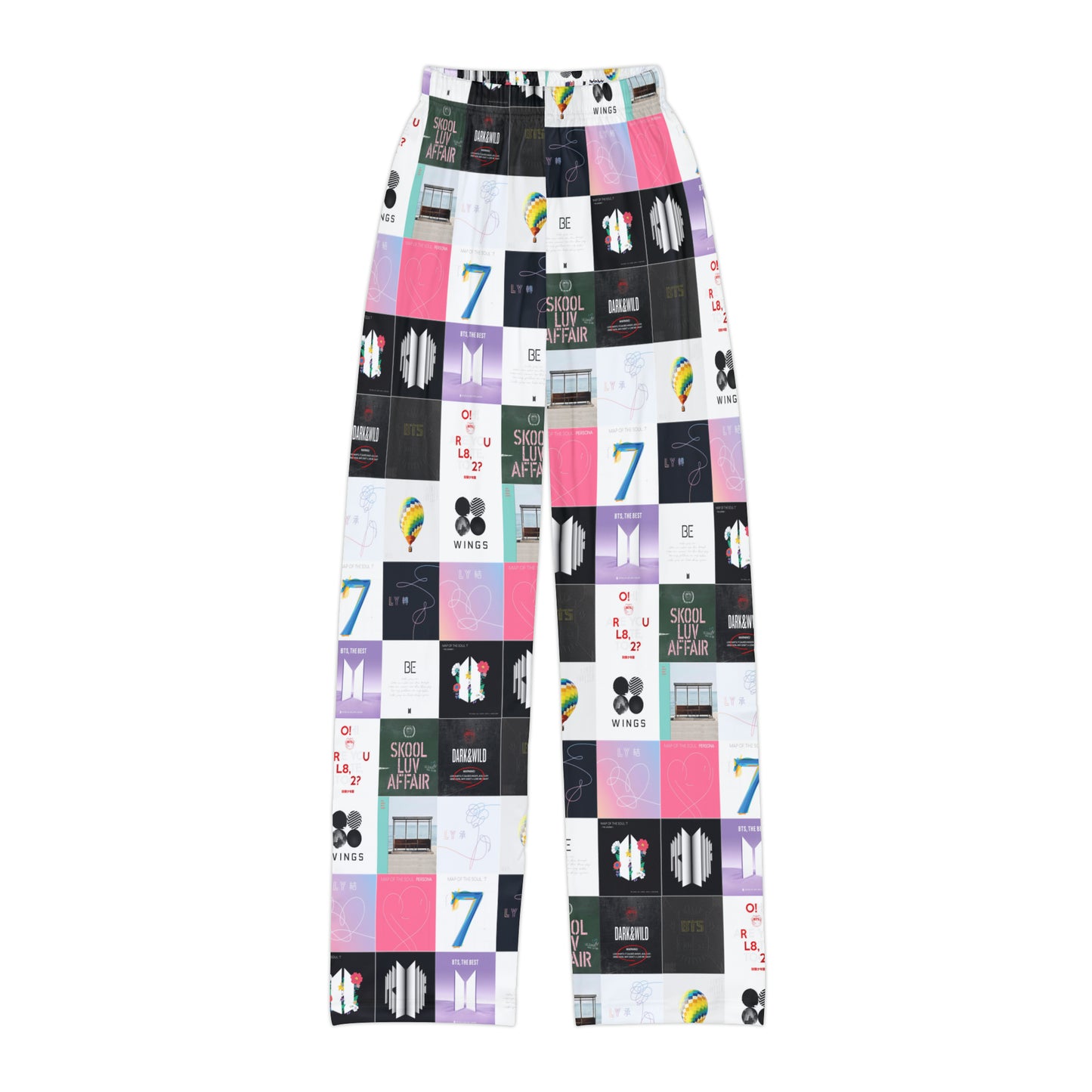 BTS Album Cover Art Collage Kids Pajama Pants