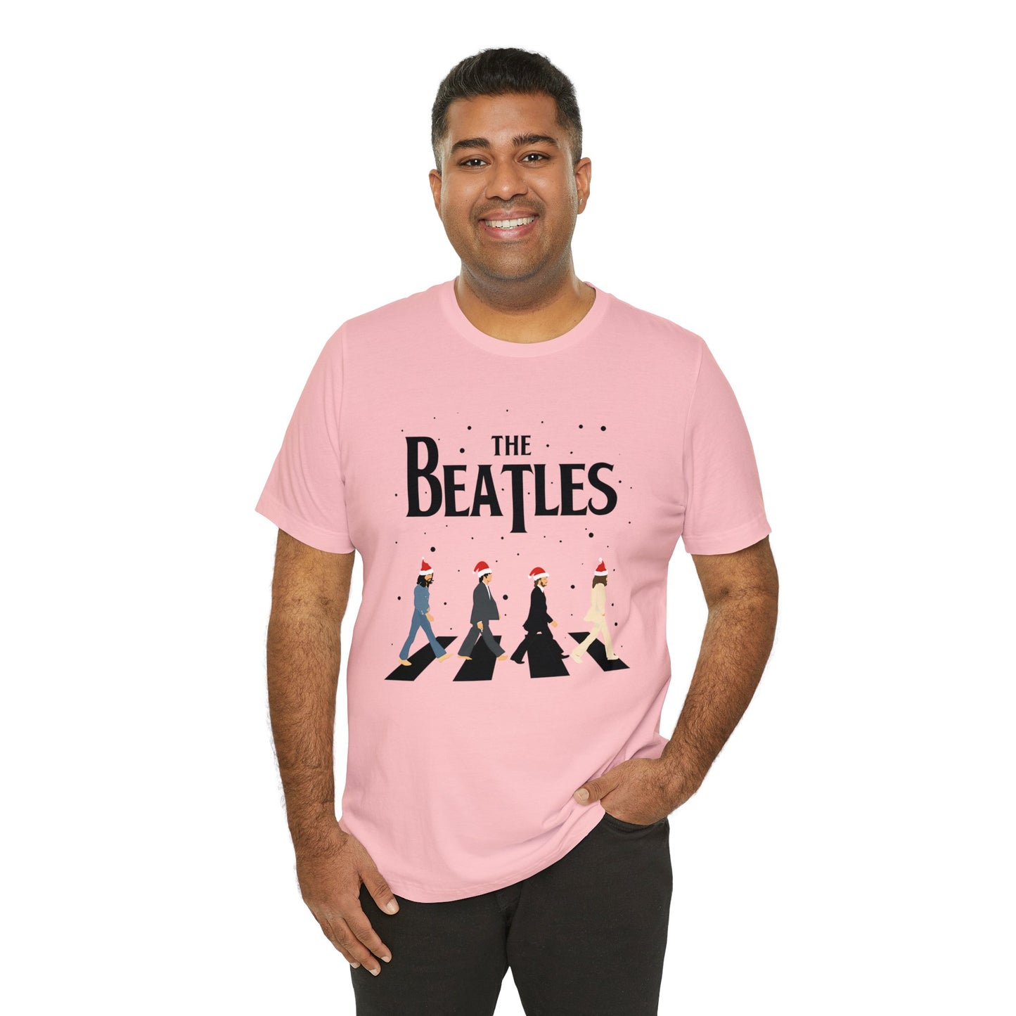 The Beatles Abbey Road Santas Unisex Jersey Short Sleeve Tee Shirt