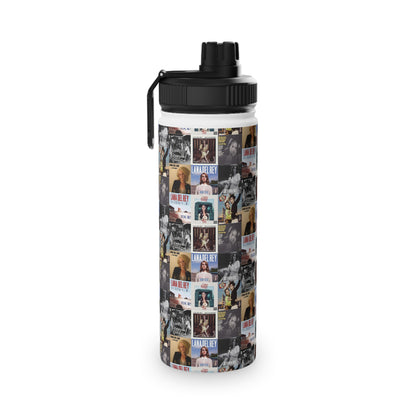 Lana Del Rey Album Cover Collage Stainless Steel Sports Lid Water Bottle