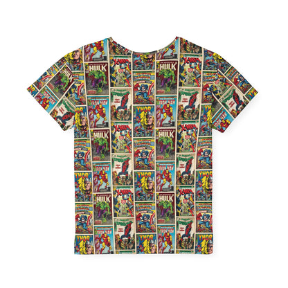 Marvel Comic Book Cover Collage Kids Sports Jersey