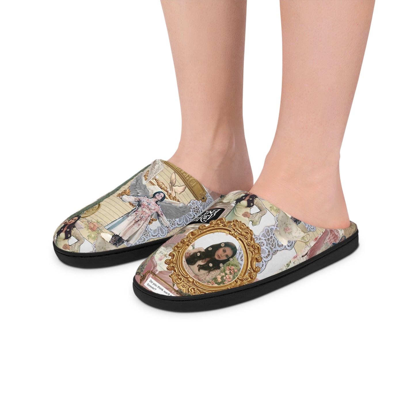 Lana Del Rey Victorian Collage Men's Indoor Slippers