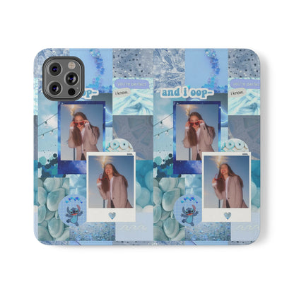 Olivia Rodrigo Light Blue Aesthetic Collage Phone Flip Case