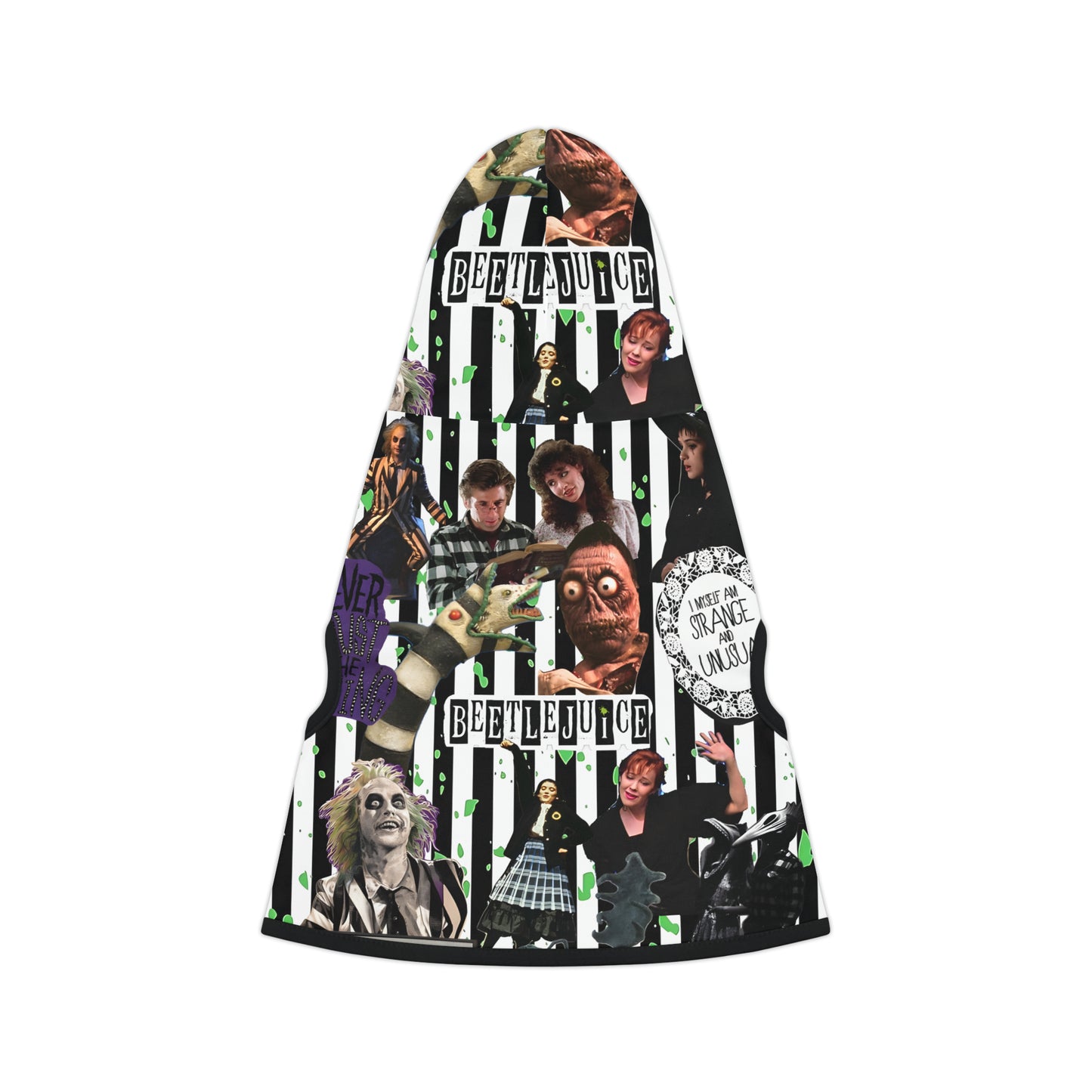 Beetlejuice Strange And Unusual Collage Pet Hoodie