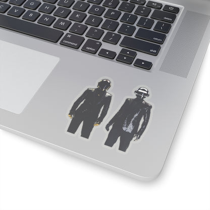 Daft Punk Standing In Black Suits Kiss-Cut Sticker