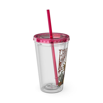 Lana Del Rey Vintage Artwork Sunsplash Tumbler with Straw