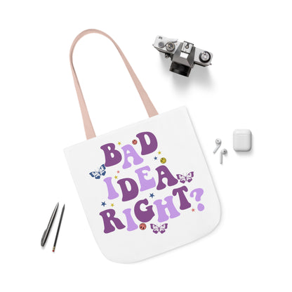 Olivia Rodrigo Bad Idea Right? Polyester Canvas Tote Bag