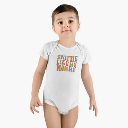 Taylor Swift Swiftie Like My Mommy Baby Short Sleeve Onesie