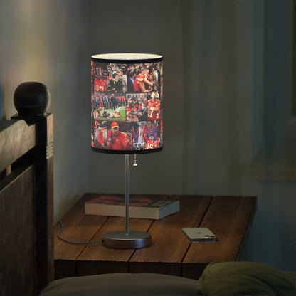 Kansas City Chiefs Superbowl LVIII Championship Victory Collage Lamp on a Stand