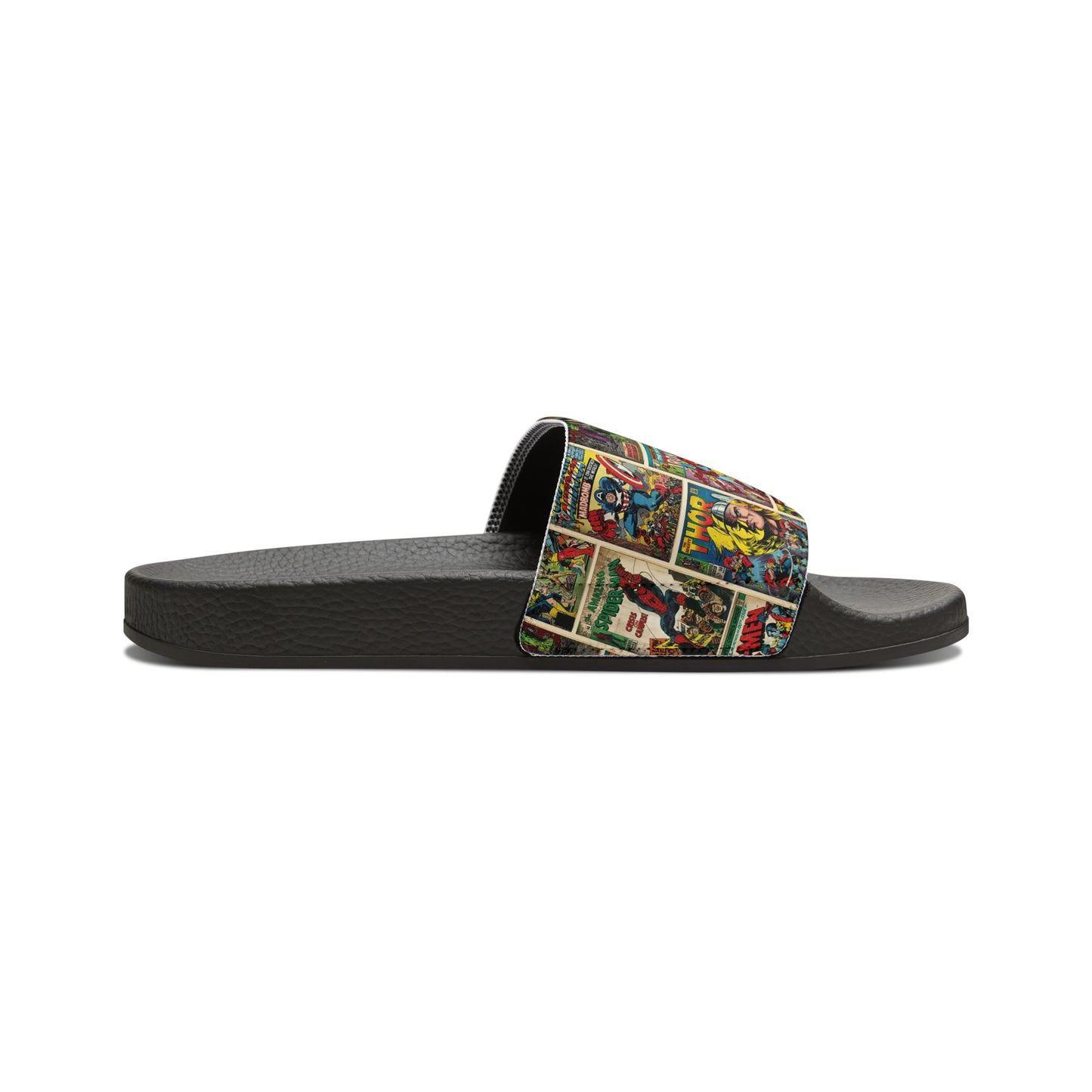 Marvel Comic Book Cover Collage Women's Slide Sandals