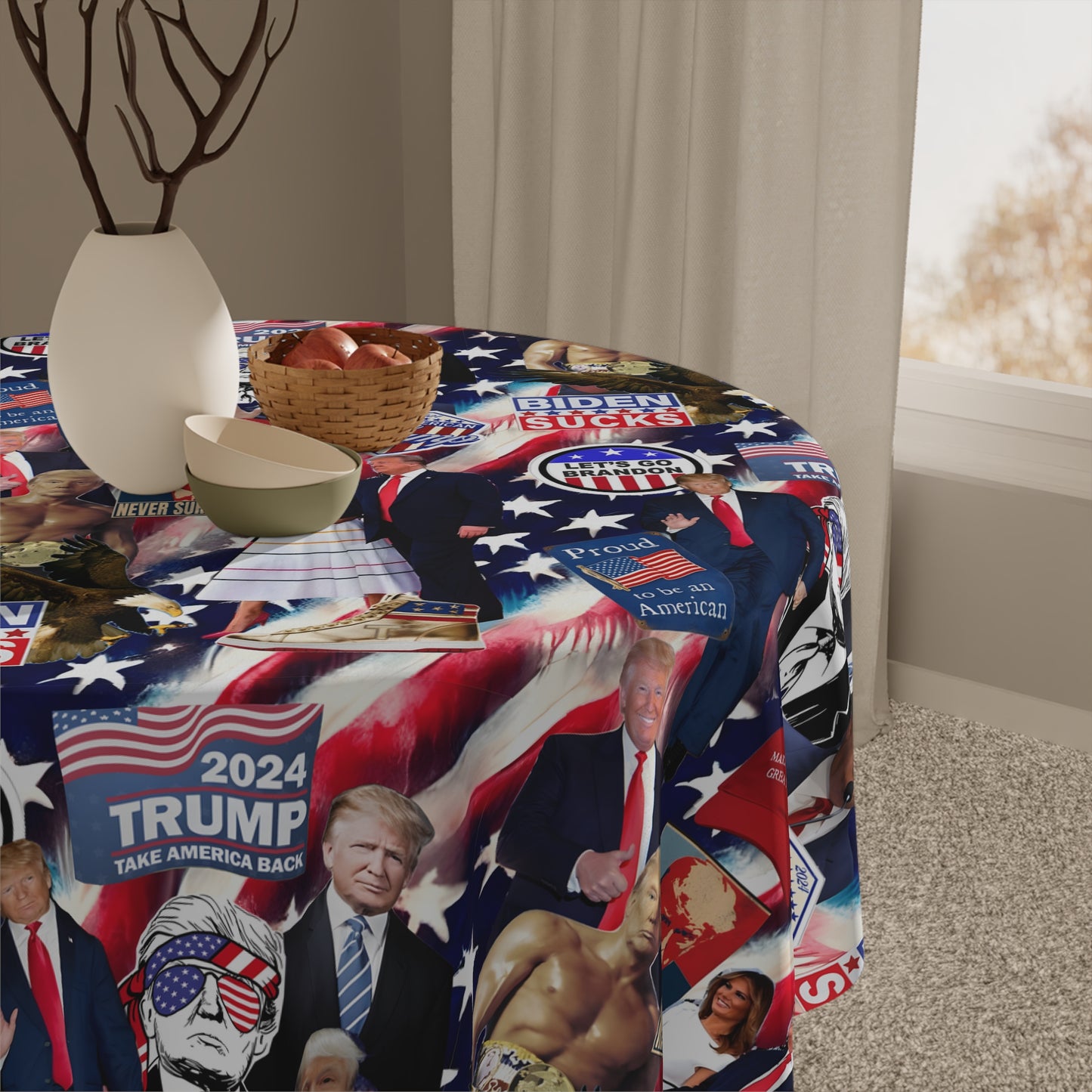 Donald Trump 2024 MAGA Montage Tablecloth