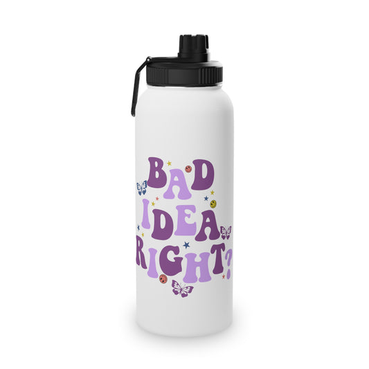 Olivia Rodrigo Bad Idea Right? Stainless Steel Sports Lid Water Bottle