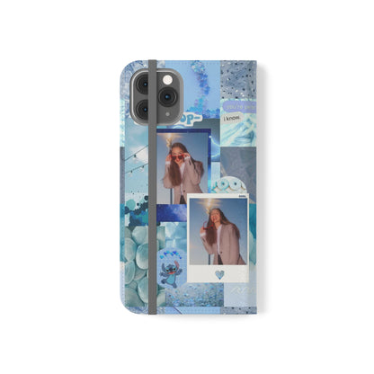 Olivia Rodrigo Light Blue Aesthetic Collage Phone Flip Case