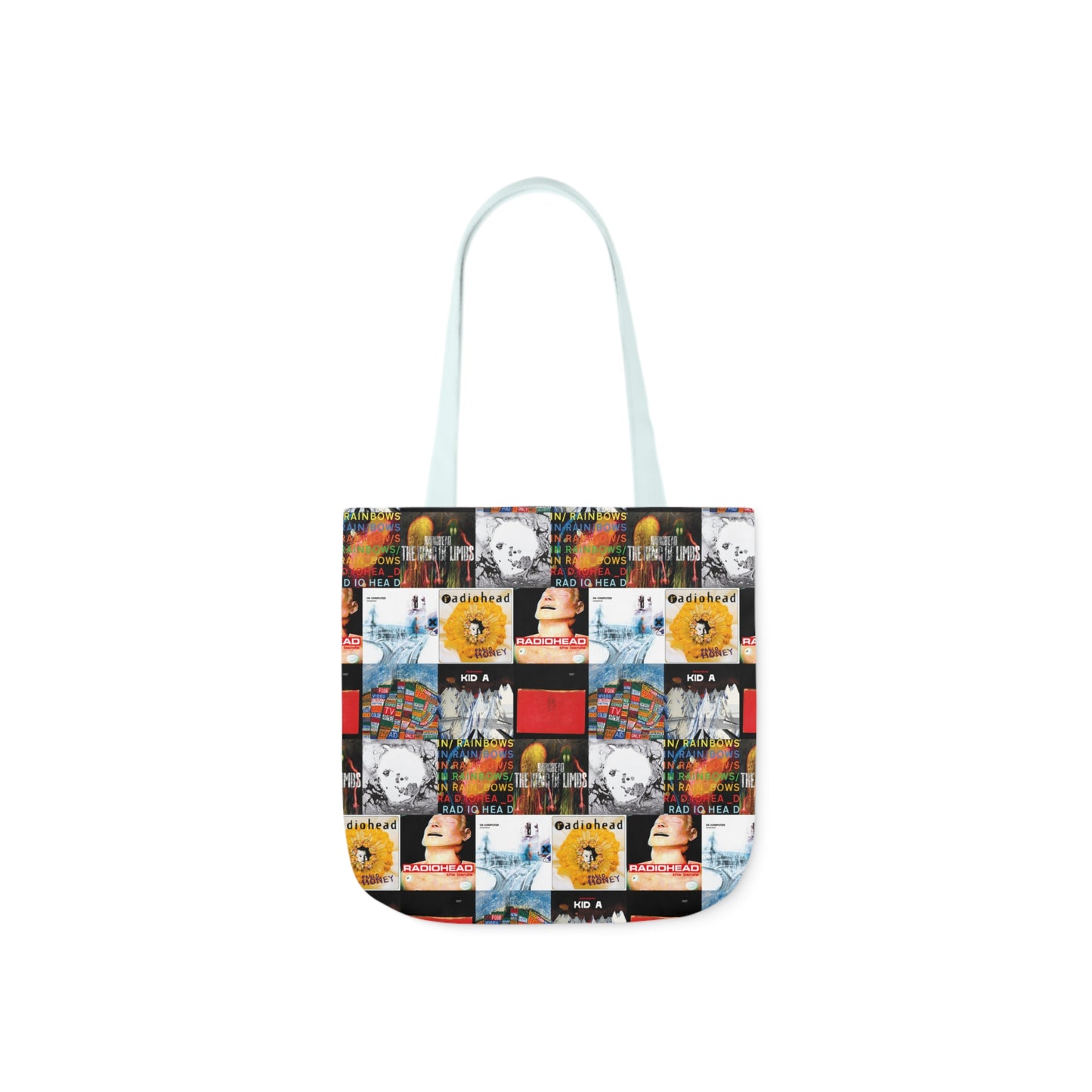 Radiohead Album Cover Collage Polyester Canvas Tote Bag