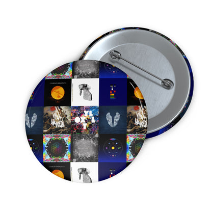 Colplay Album Cover Collage Custom Pin Buttons