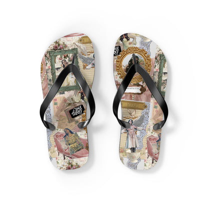 Lana Del Rey Victorian Collage Flip Flops