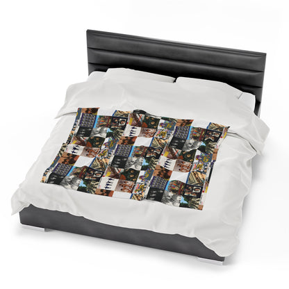 The Beatles Album Cover Collage Velveteen Plush Blanket