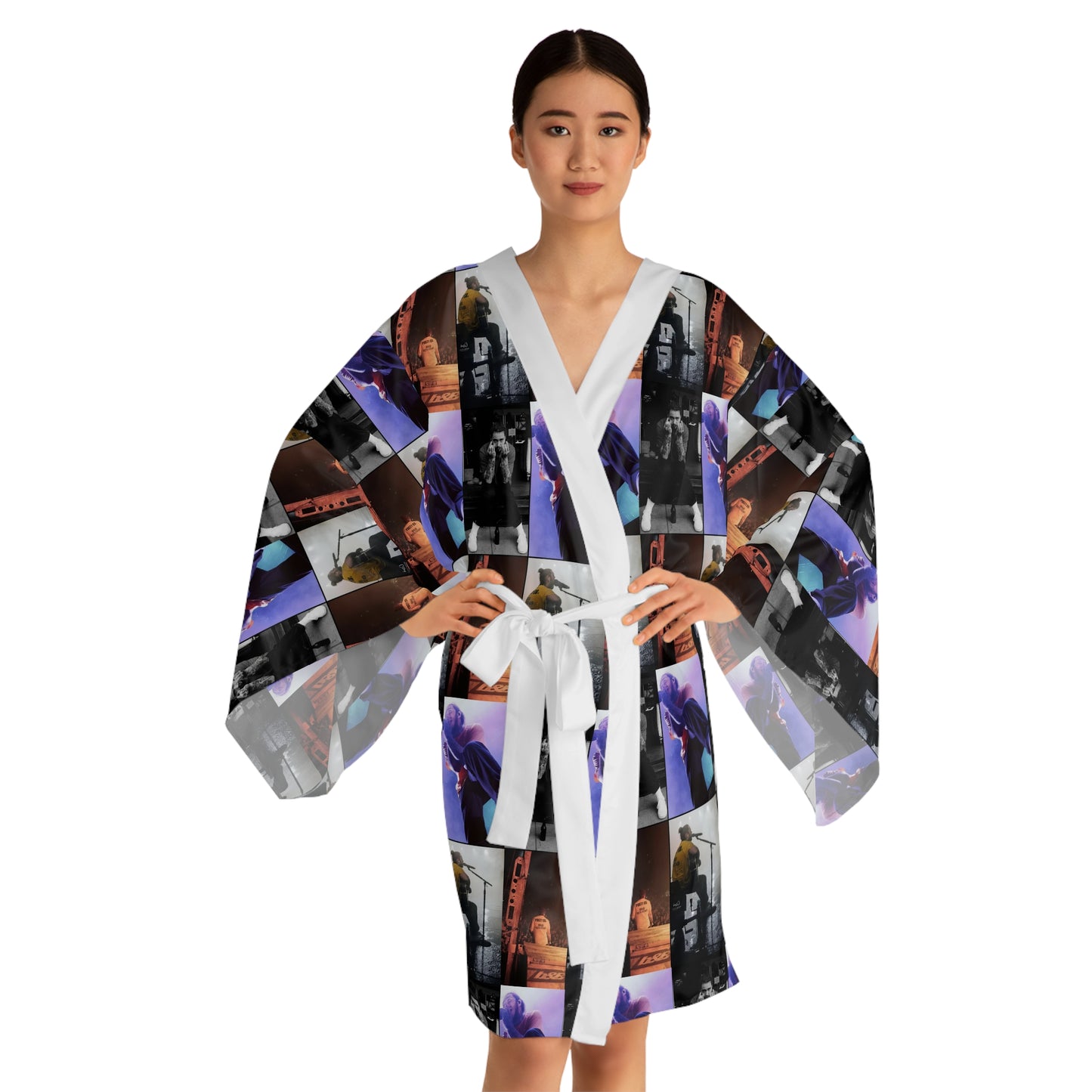 Post Malone On Tour Collage Long Sleeve Kimono Robe