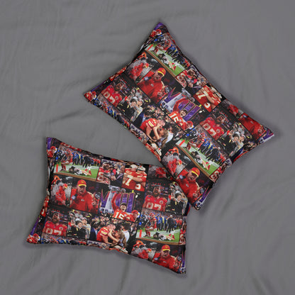 Kansas City Chiefs Superbowl LVIII Championship Victory Collage Spun Polyester Lumbar Pillow