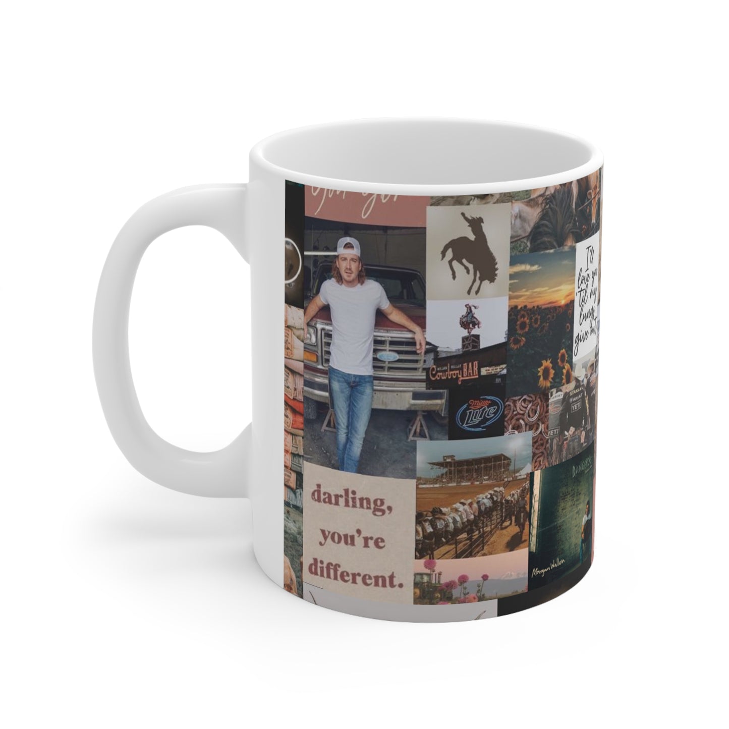 Morgan Wallen Darling You're Different Collage White Ceramic Mug