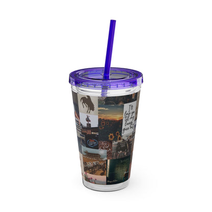 Morgan Wallen Darling You're Different Collage Sunsplash Tumbler with Straw