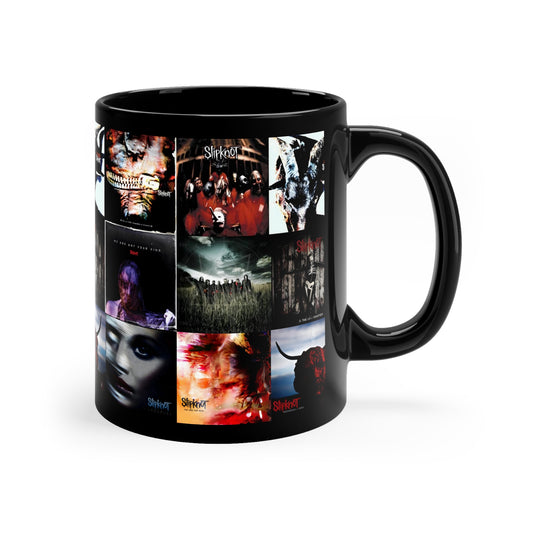 Slipknot Album Art Collage Black Ceramic Mug