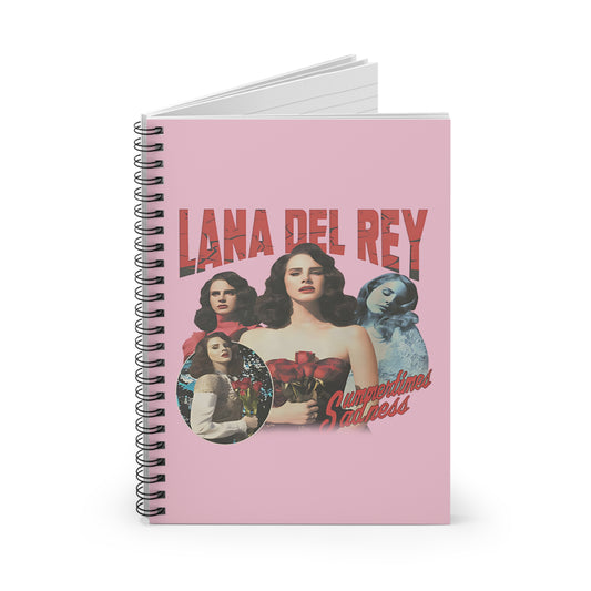 Lana Del Rey Summertime Sadness Ruled Line Spiral Notebook