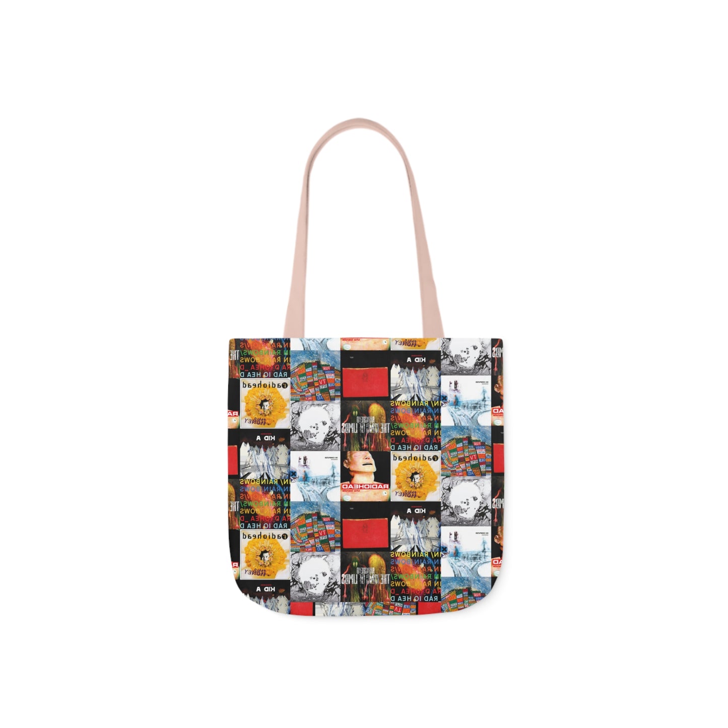 Radiohead Album Cover Collage Polyester Canvas Tote Bag