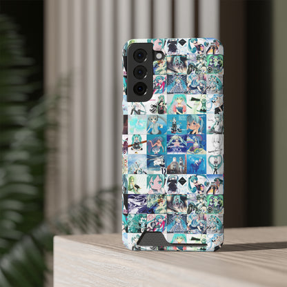 Hatsune Miku Album Cover Collage Phone Case With Card Holder