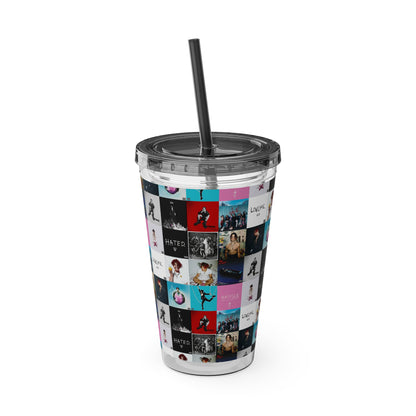 YUNGBLUD Album Cover Art Collage Sunsplash Tumbler with Straw