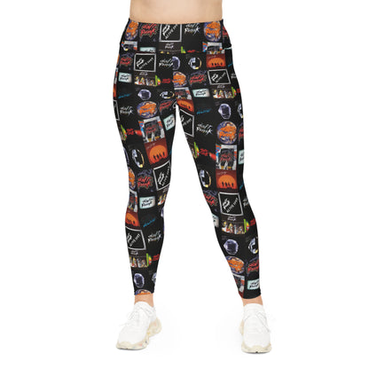 Daft Punk Album Cover Collage Plus Size Leggings