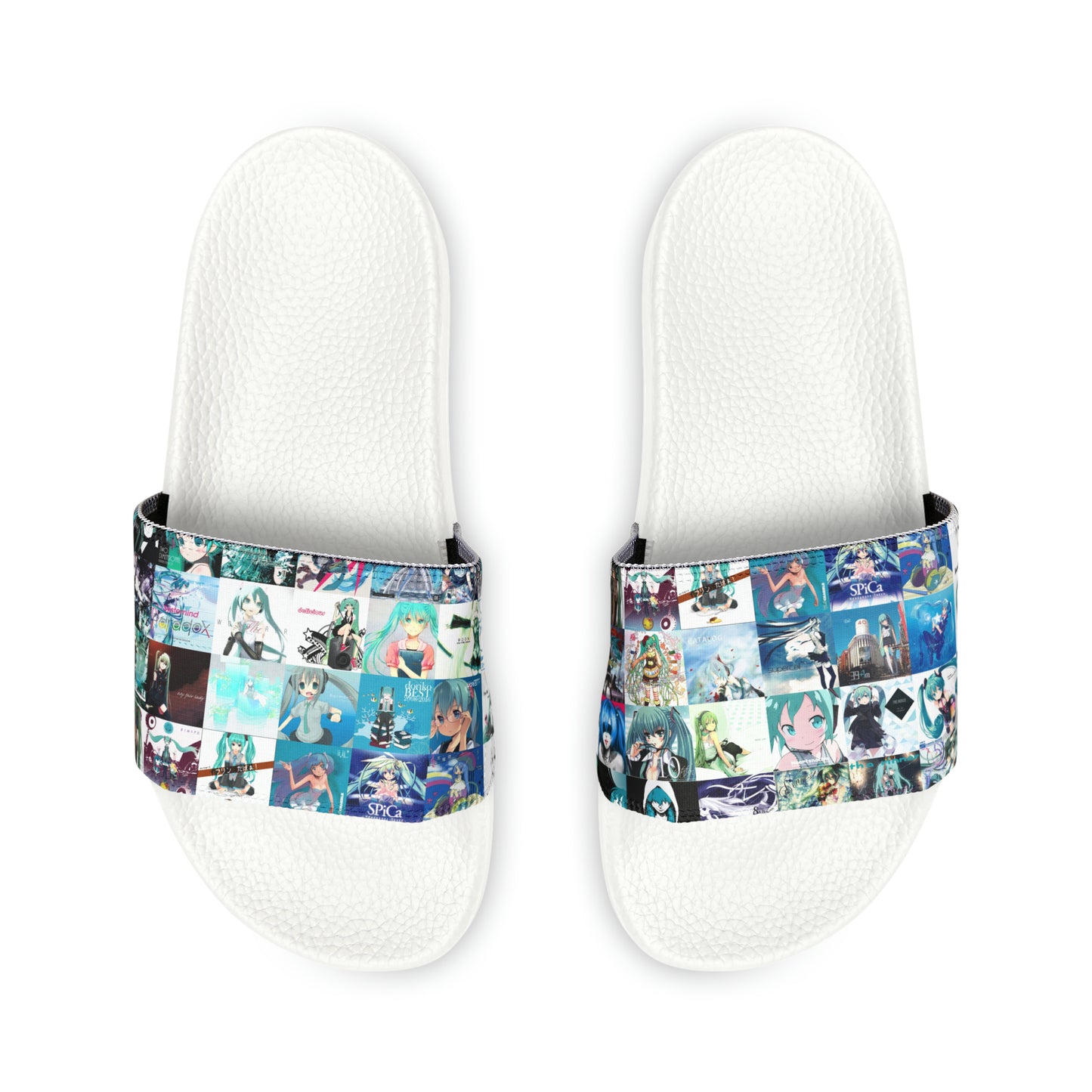 Hatsune Miku Album Cover Collage Men's Slide Sandals