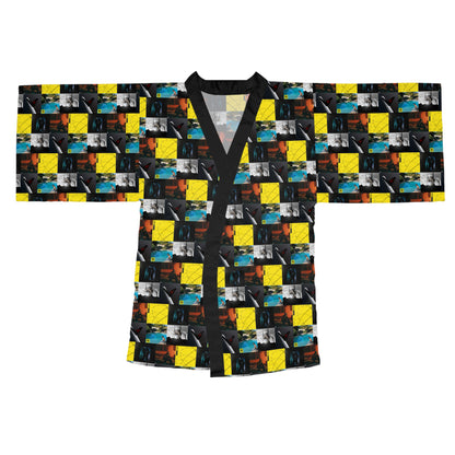 Post Malone Album Art Collage Long Sleeve Kimono Robe