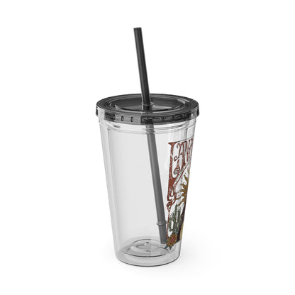 Lana Del Rey Vintage Artwork Sunsplash Tumbler with Straw