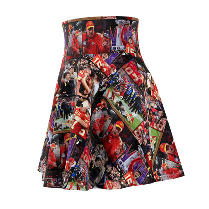 Kansas City Chiefs Superbowl LVIII Championship Victory Collage Women's Skater Skirt