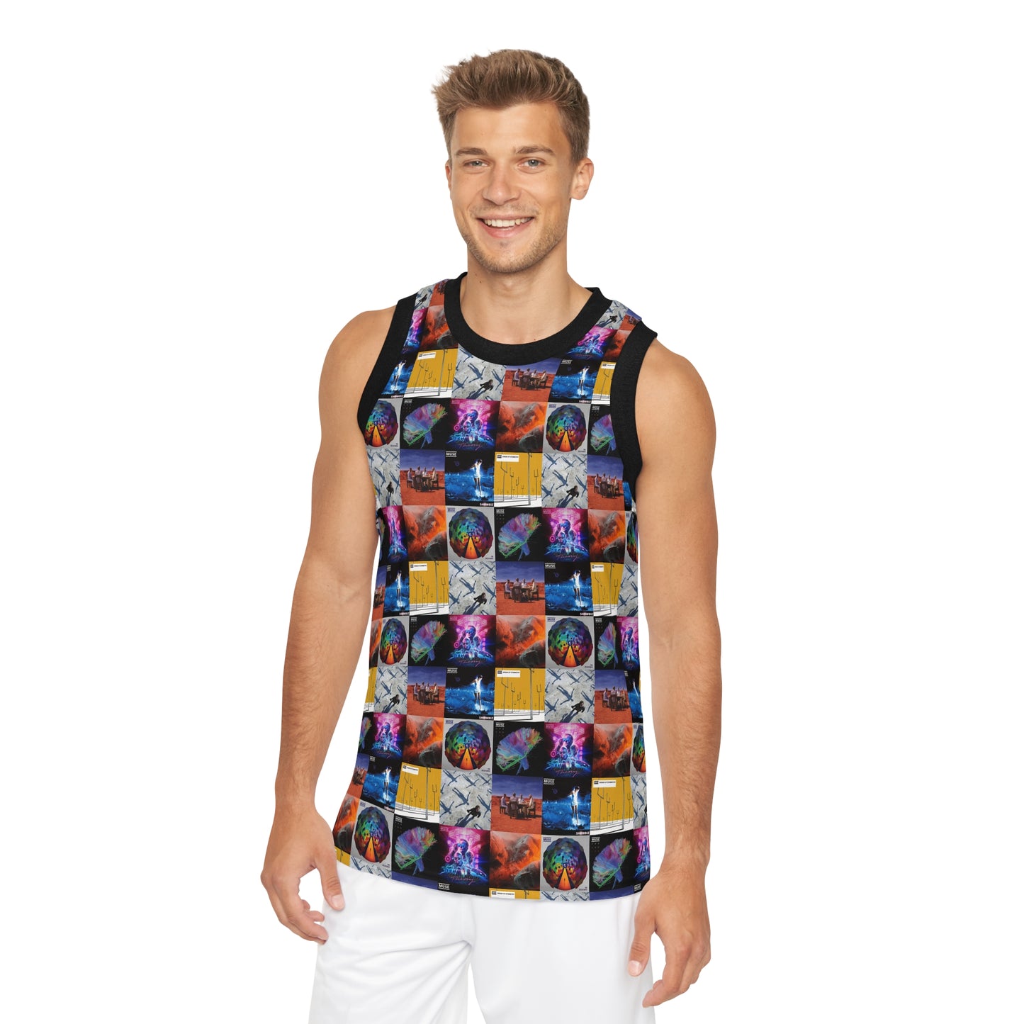 Muse Album Cover Collage Unisex Basketball Jersey