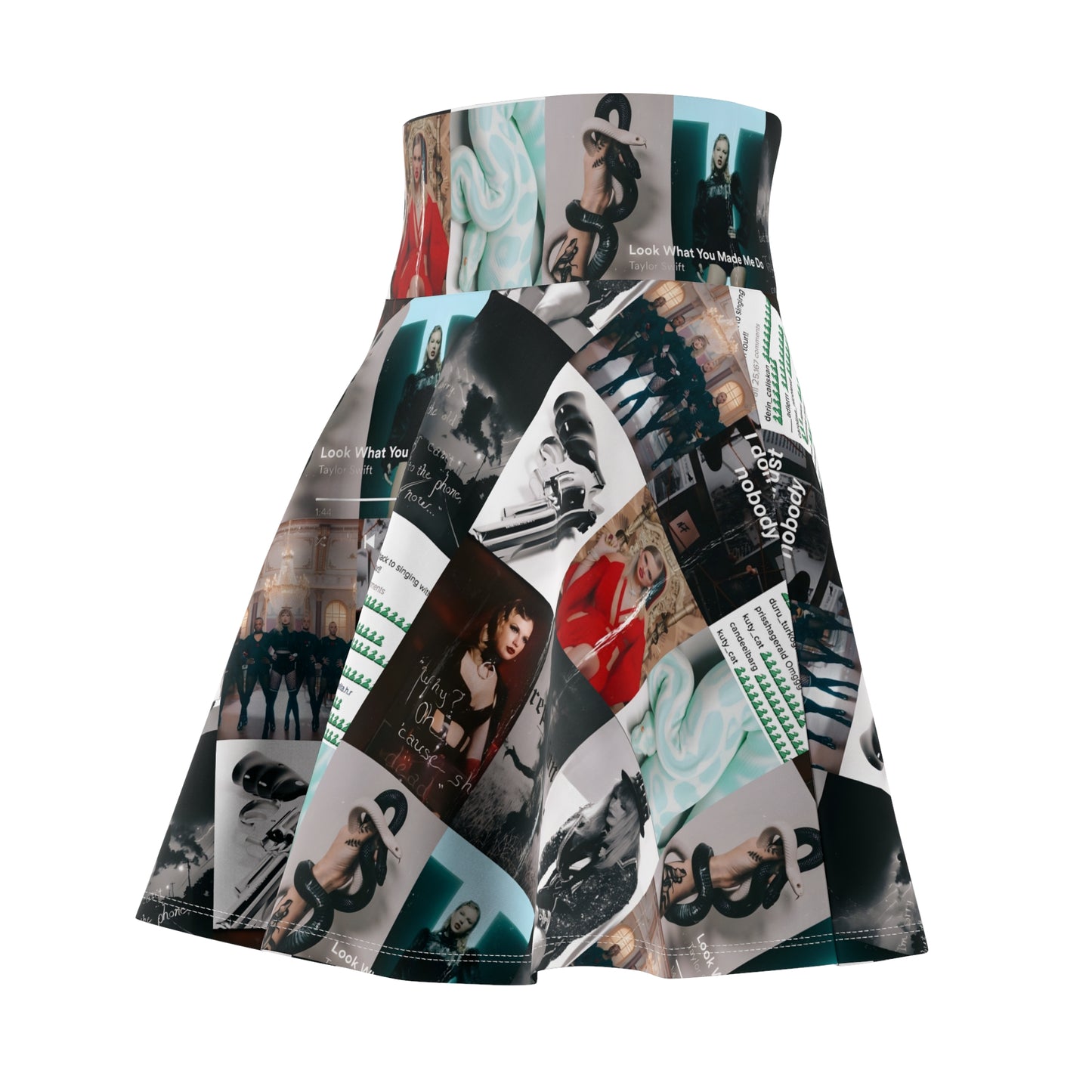 Taylor Swift Reputation Look What You Made Me Do Mosaic Women's Skater Skirt